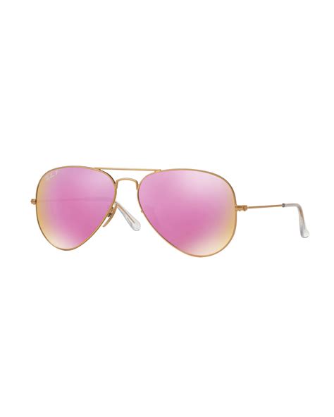 ray ban pink polarized aviators.